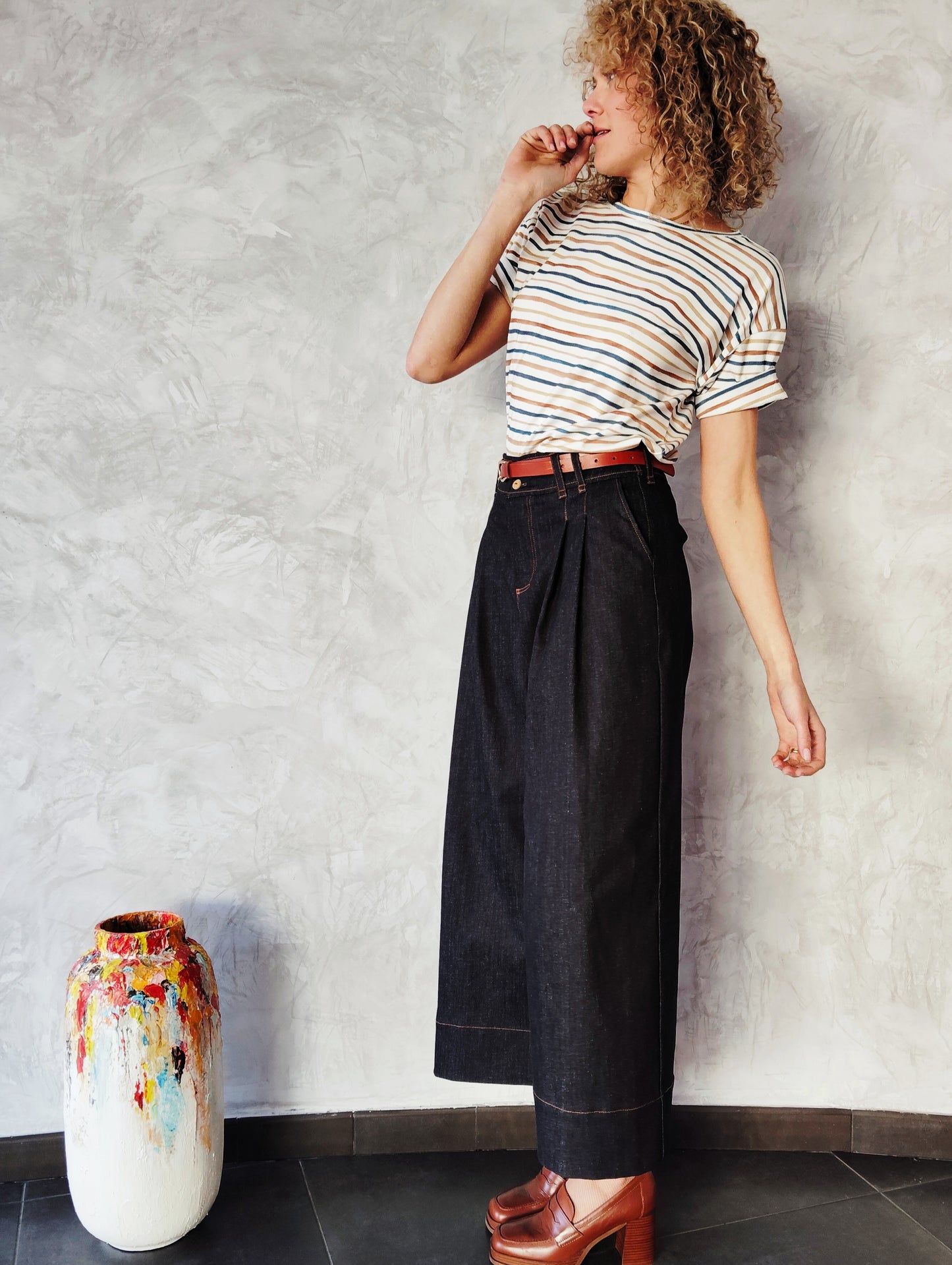 Tee-shirt Louisa BIO GOTS Rayures couleurs