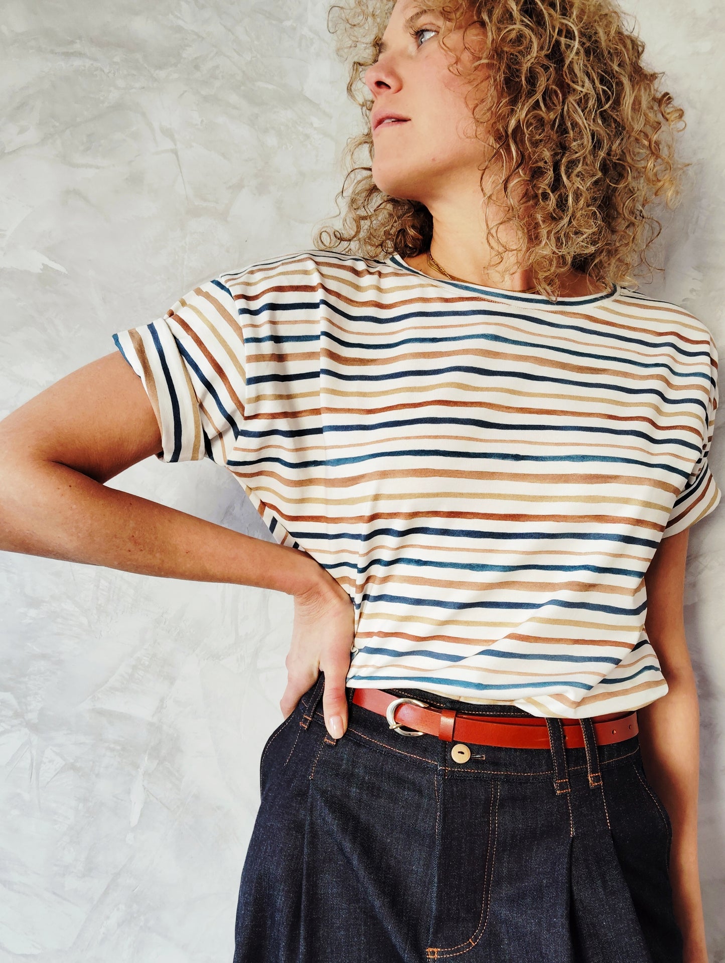 Tee-shirt Louisa BIO GOTS Rayures couleurs