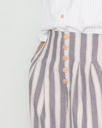 Pantalon MANON rayures beiges