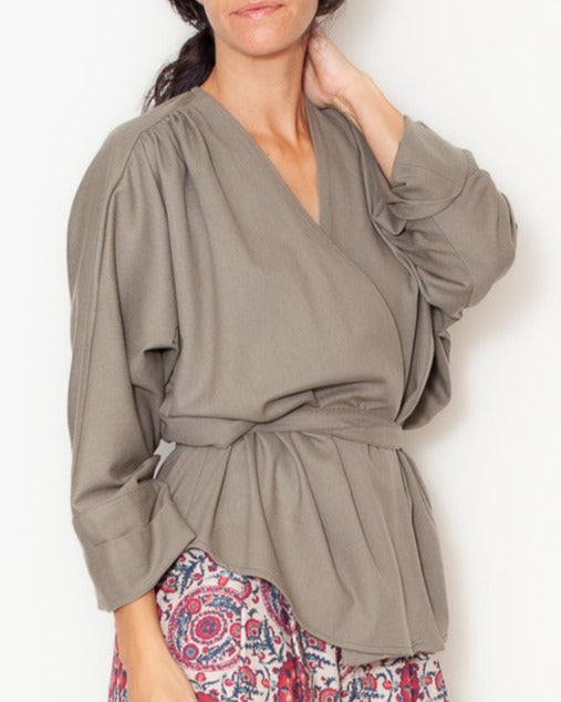 Veste Louison Laine Kaki
