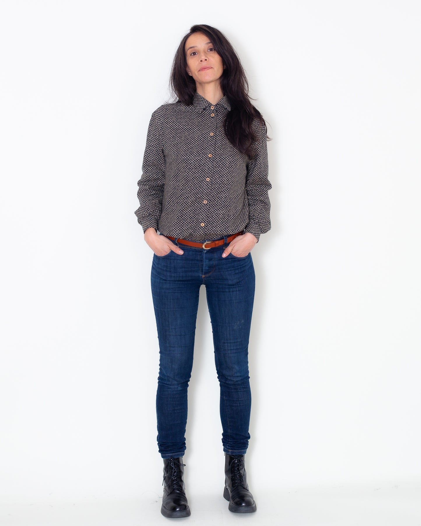 Chemisier Alexine Riz Marine