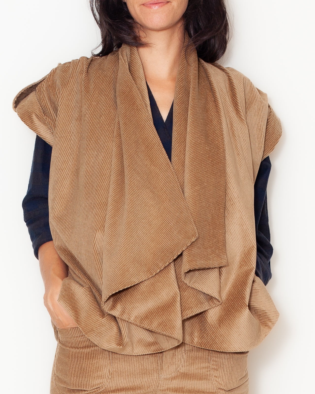 Veste Kimono 25 Velours Camel Bio