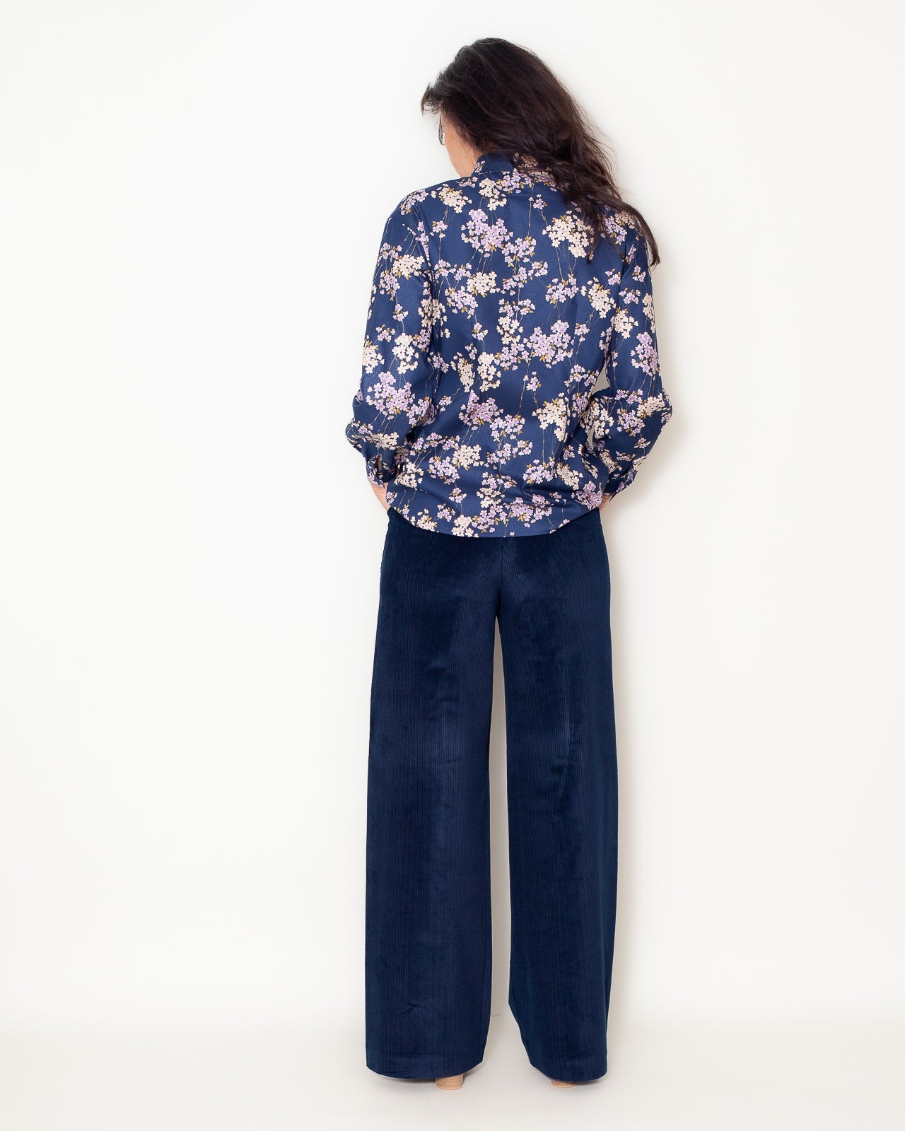 Pantalon Karine Velours Marine Bio