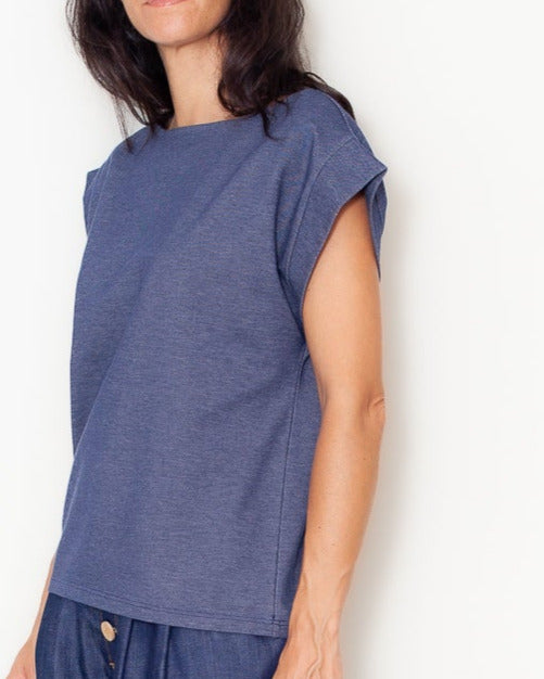 Tee-shirt Priscilla Effet Jeans Bio