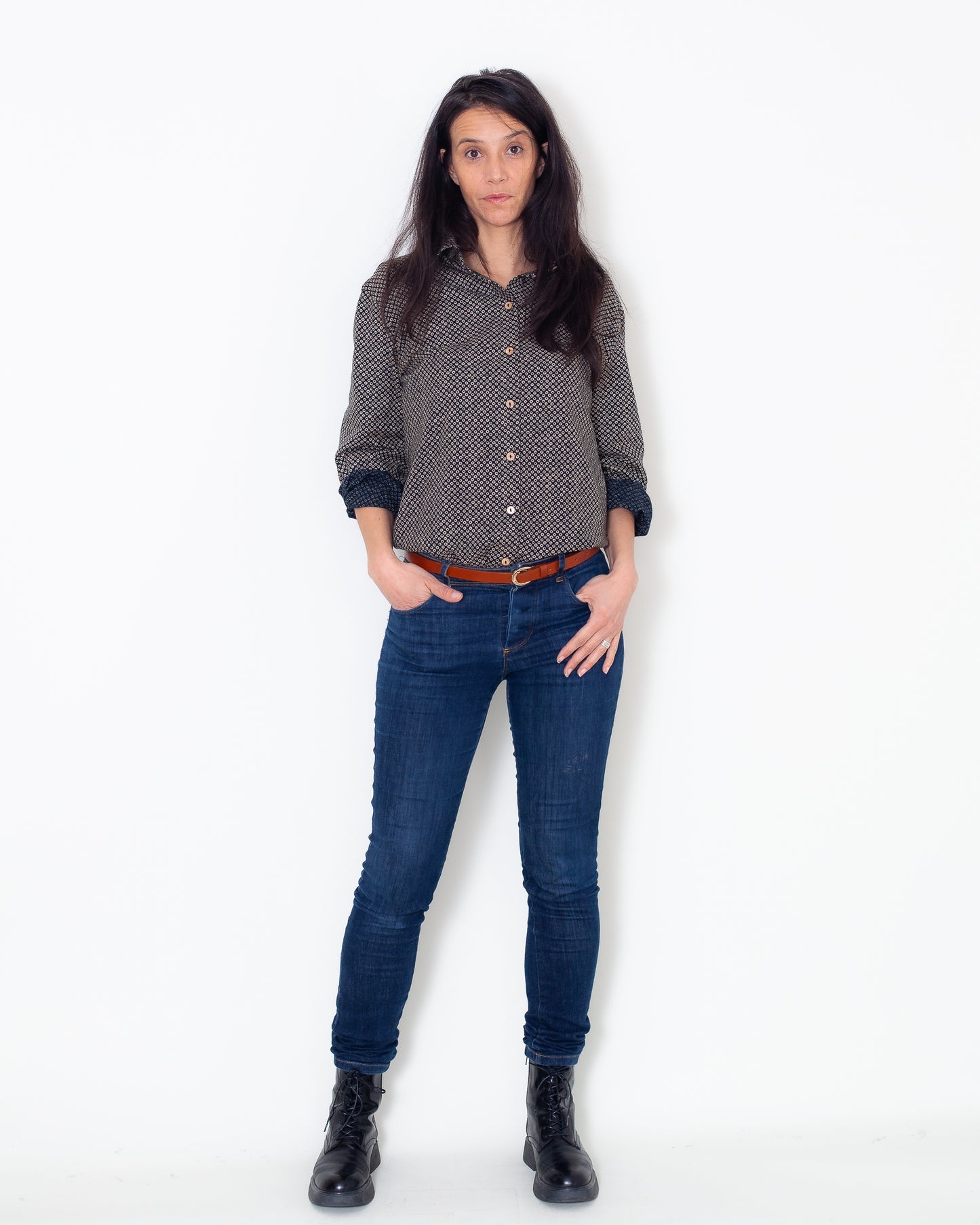 Chemisier Alexine Riz Marine