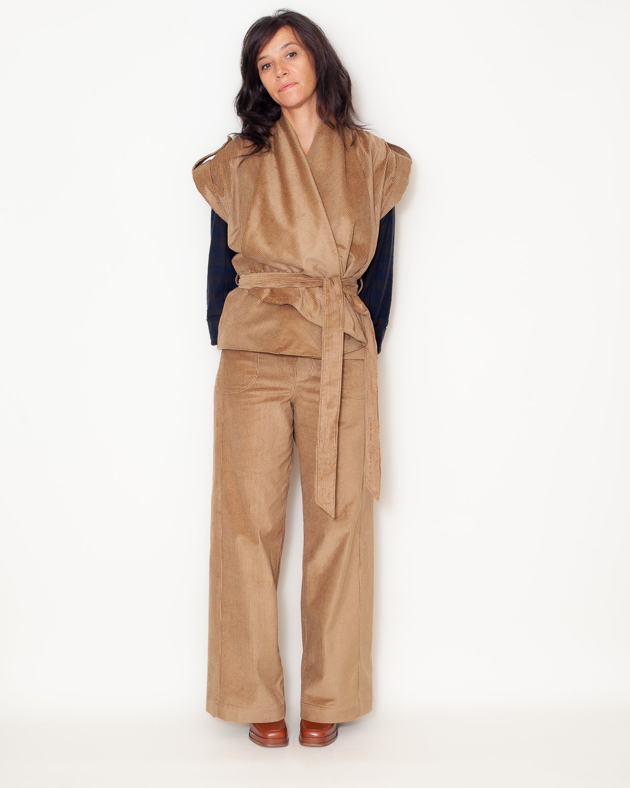 Veste Kimono 25 Velours Camel Bio