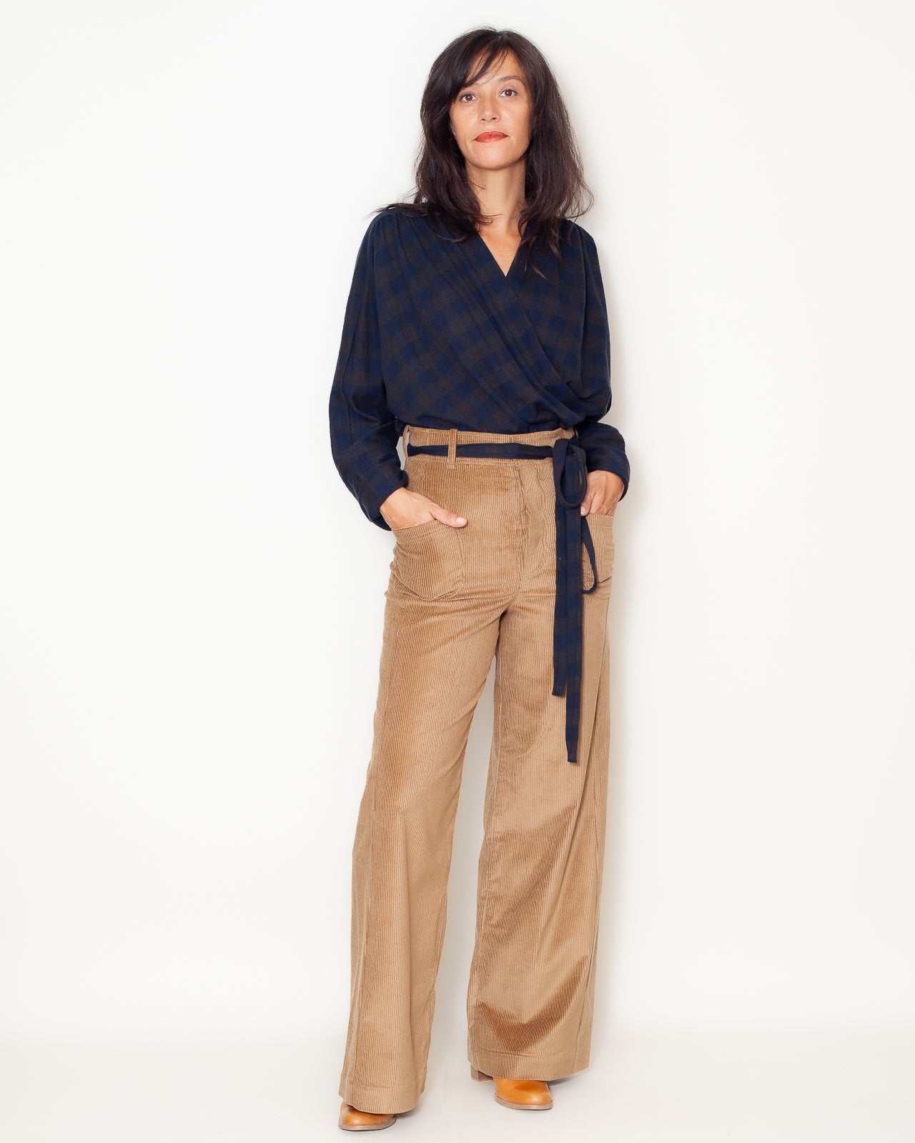 Pantalon Karine Velours Camel Bio