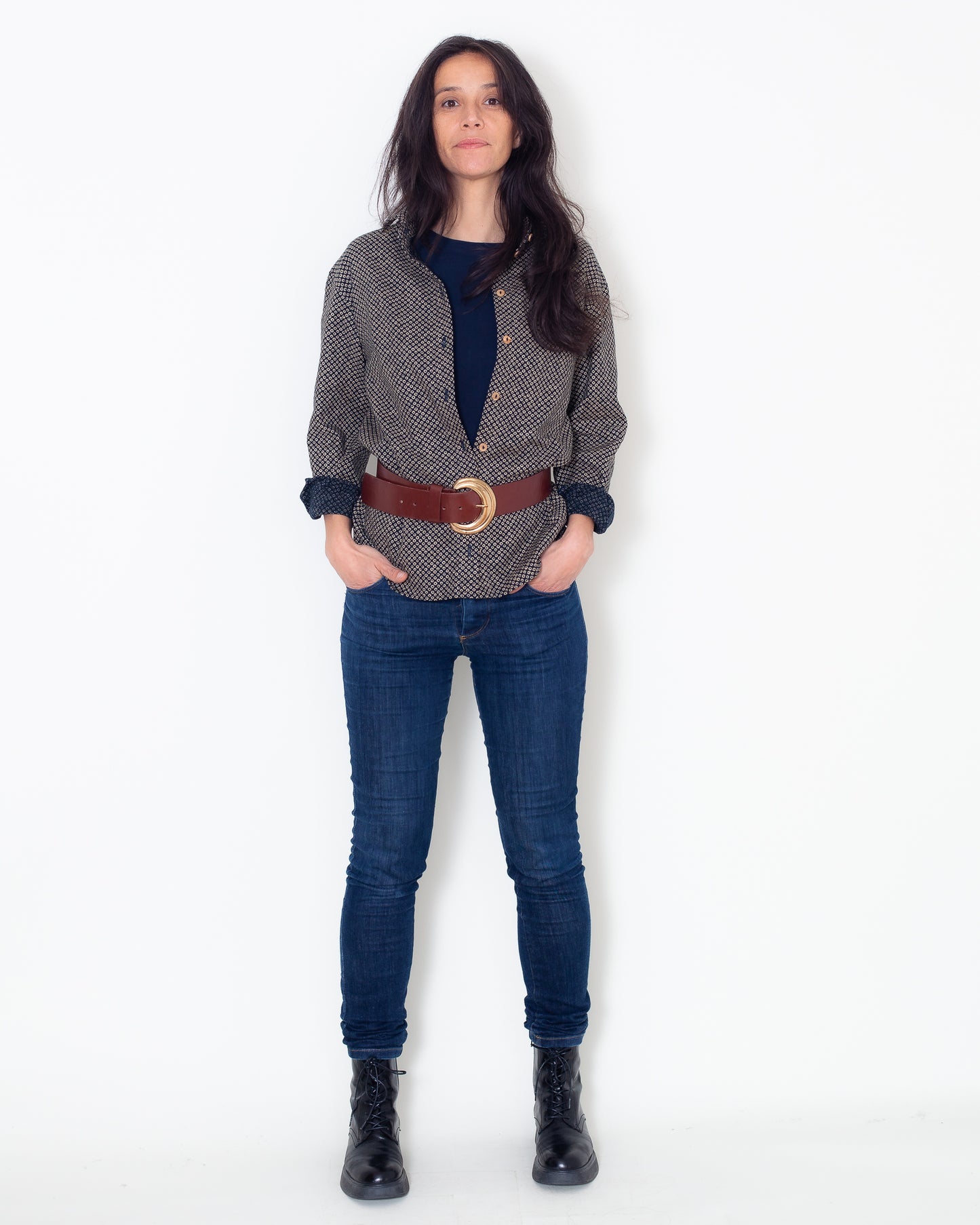 Chemisier Alexine Riz Marine