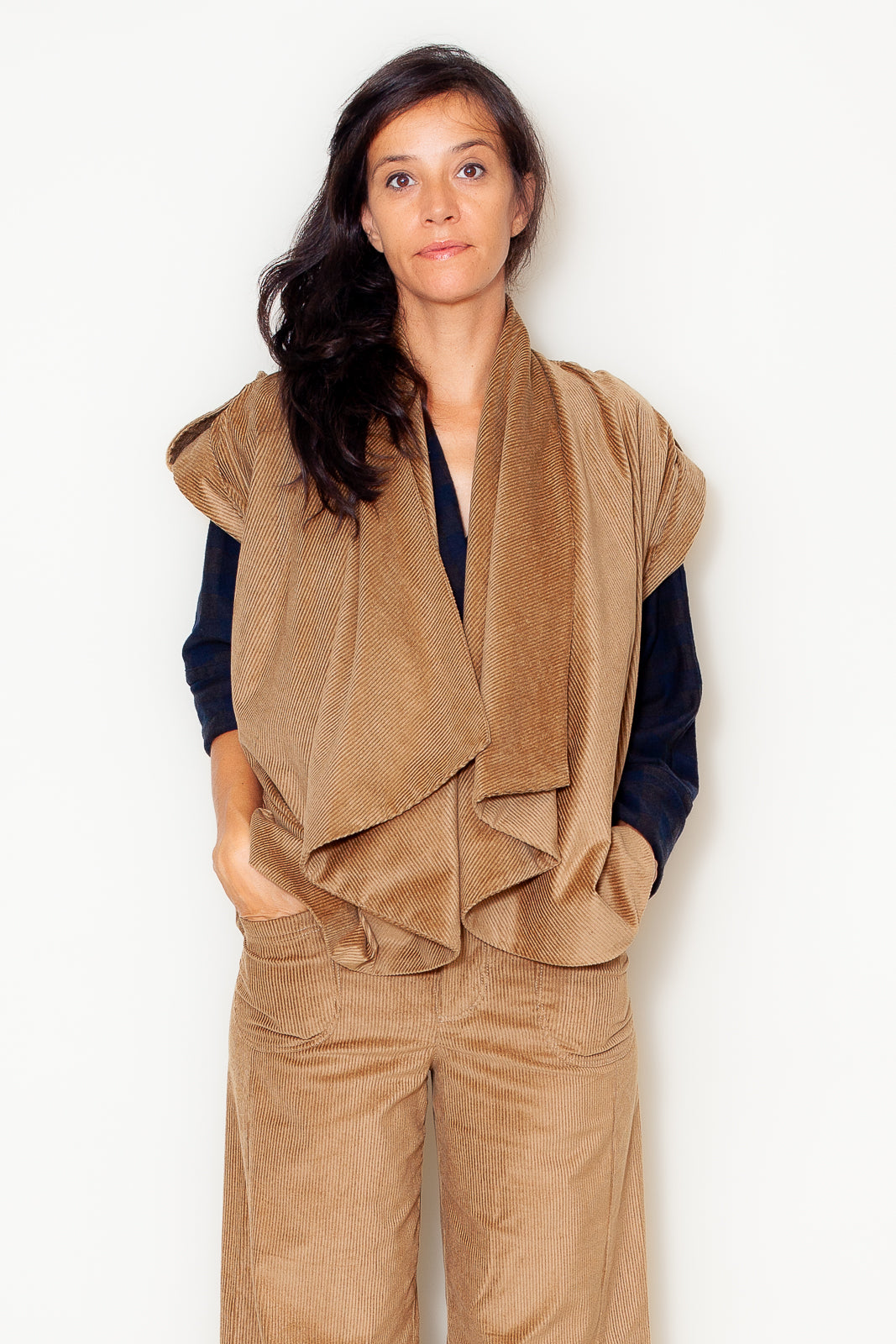 Veste Kimono 25 Velours Camel Bio