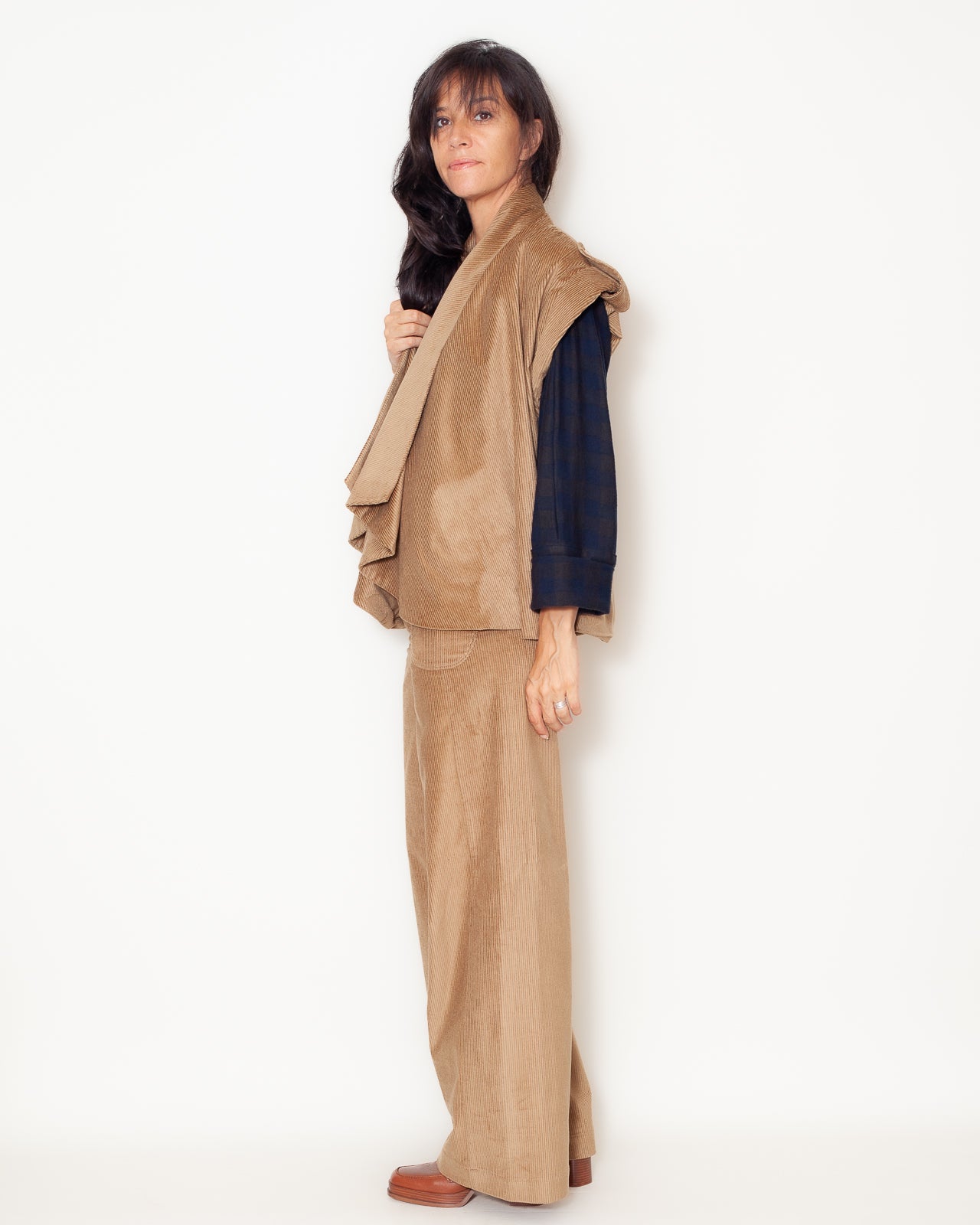 Veste Kimono 25 Velours Camel Bio