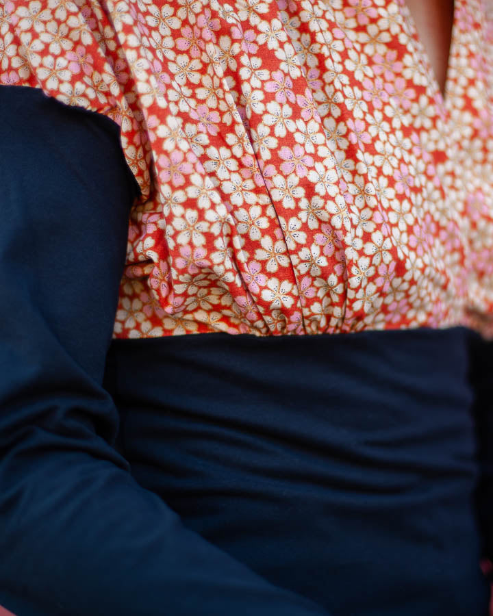 TOP KIMONO "fleurettes"