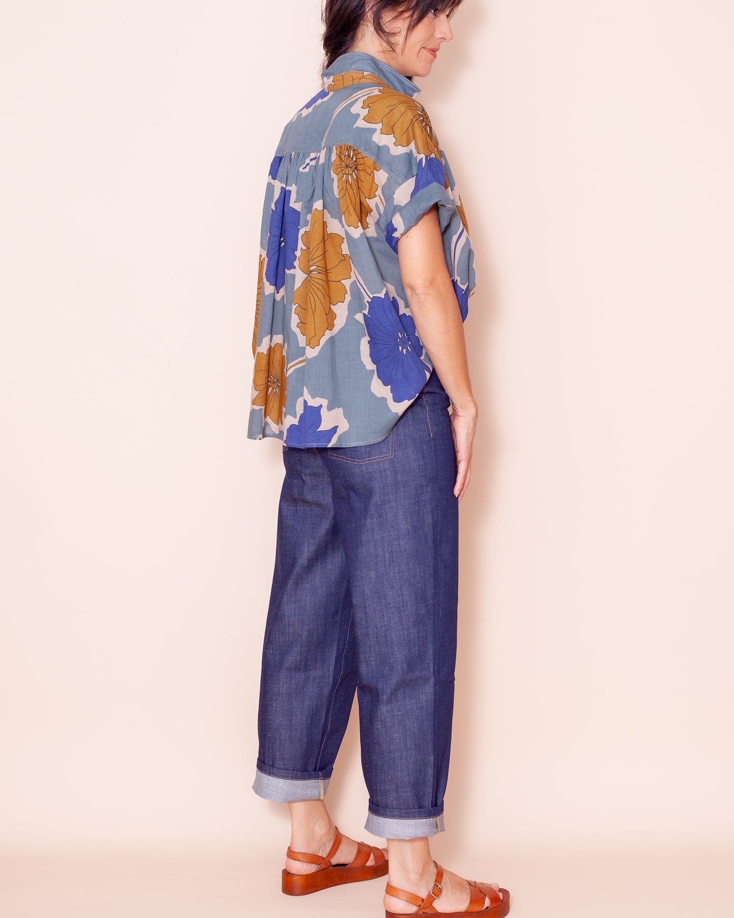 CHEMISIER MAGUELONE retro blue