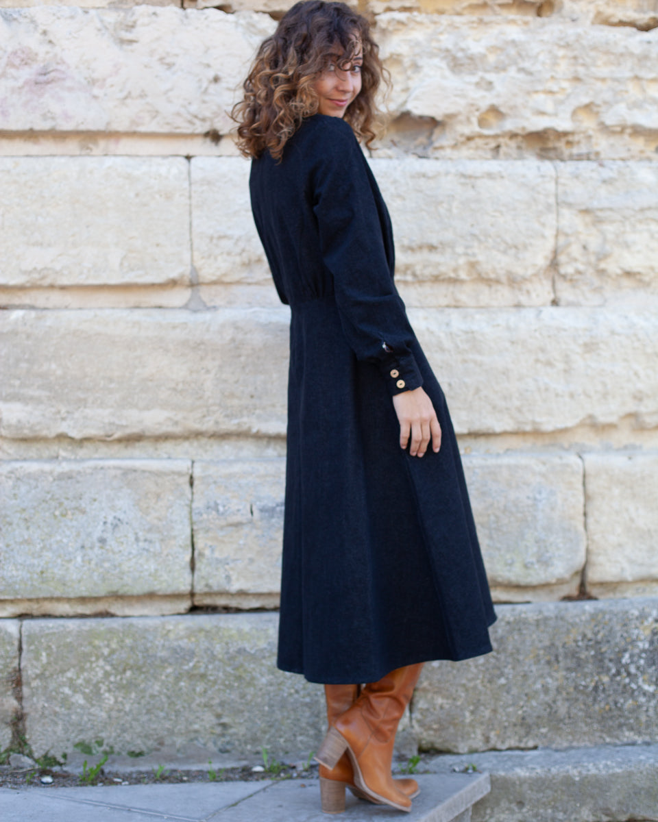 Robe Désirée Denim Noir Coton