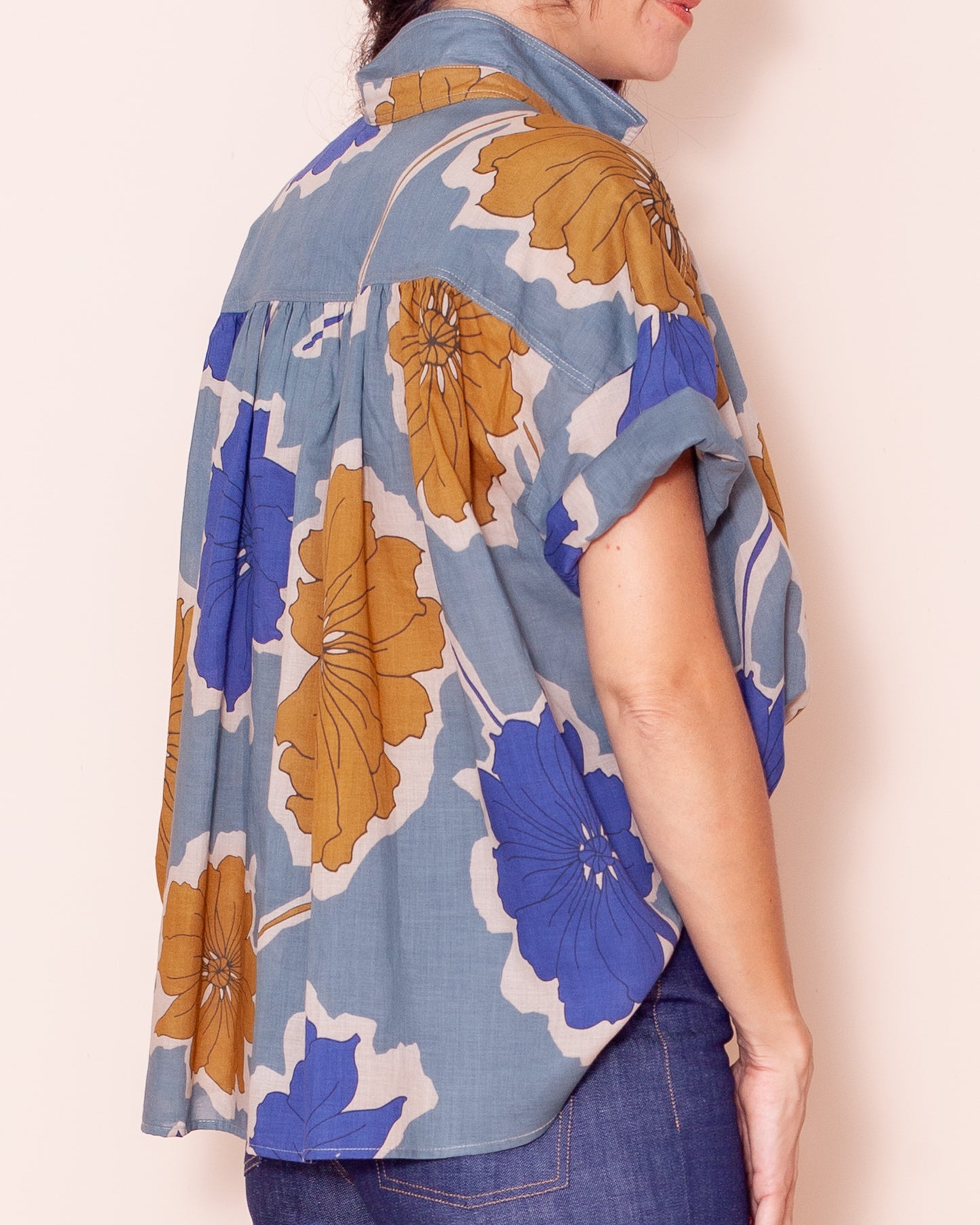 CHEMISIER MAGUELONE retro blue