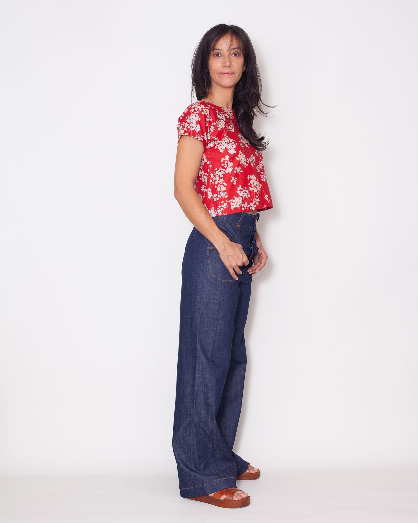 Top Leonie japonais Cerisier Rouge