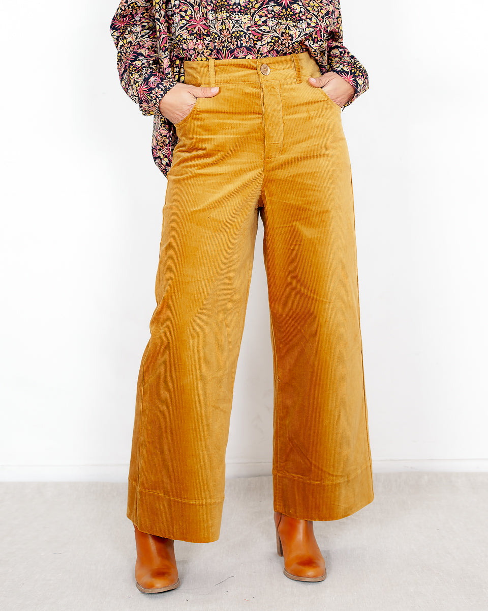 Pantalon Marinette BIO Velours "Doré"