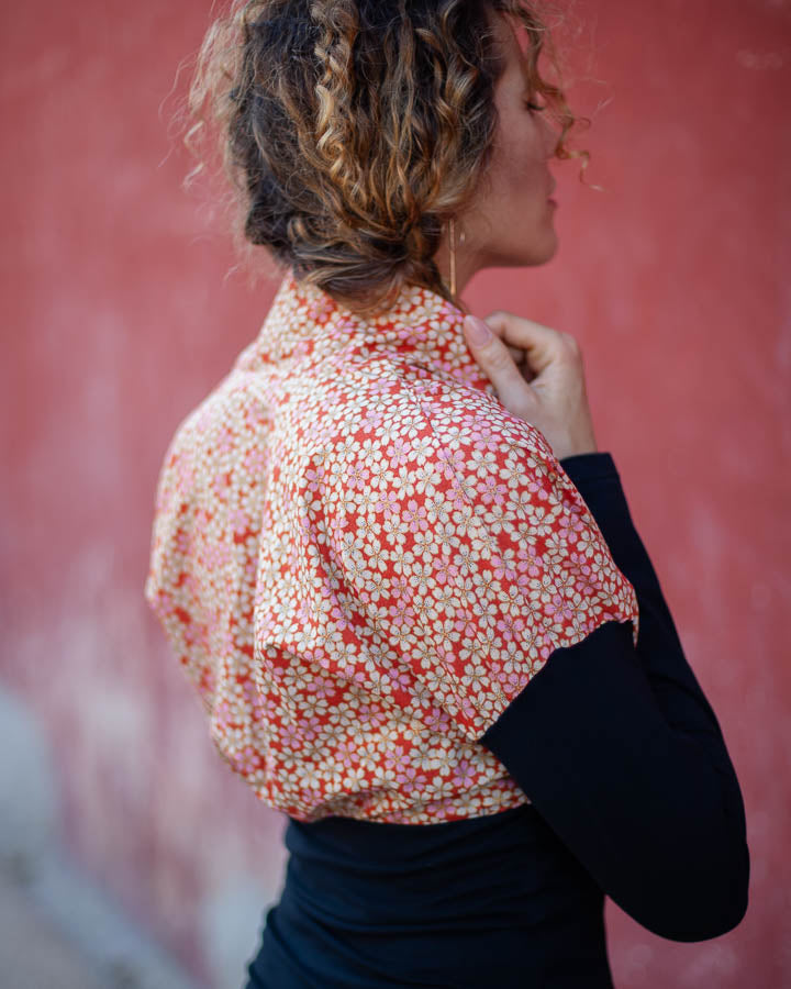 TOP KIMONO "fleurettes"