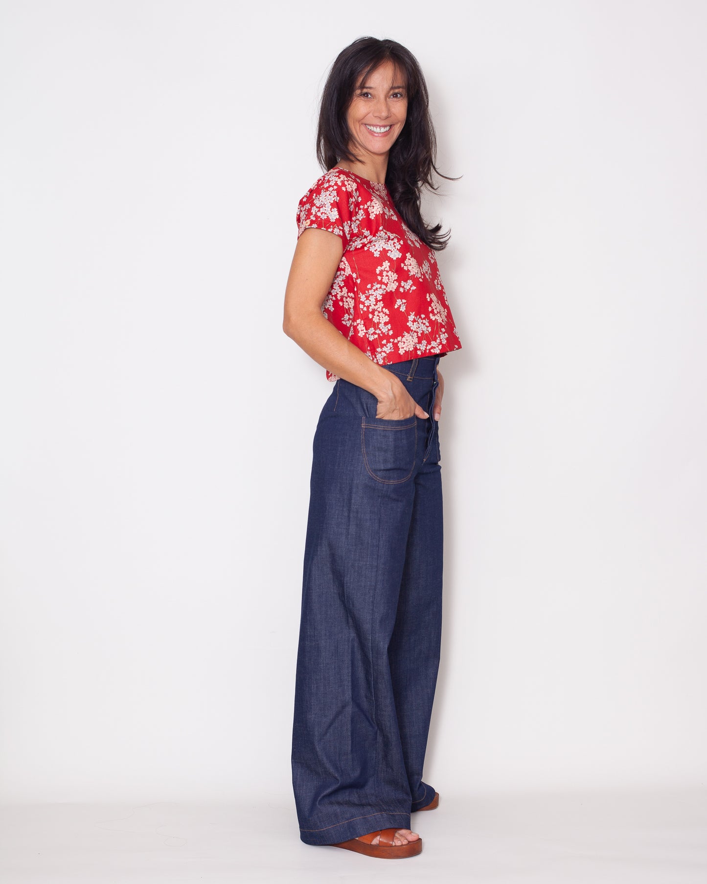 Top Leonie japonais Cerisier Rouge