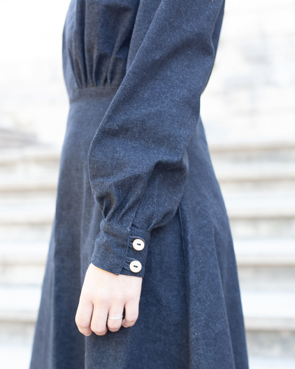 Robe Désirée Denim Noir Coton