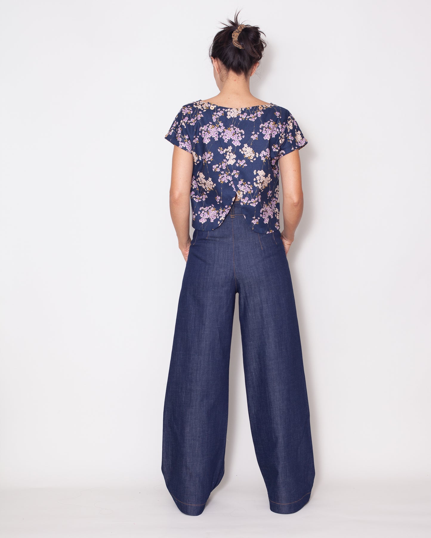 Top Leonie japonais Cerisier Bleu