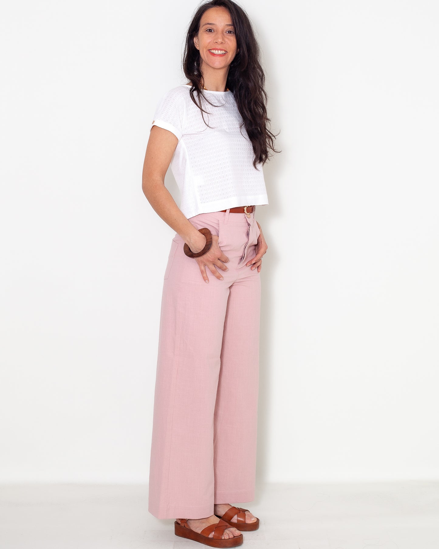 Pantalon Marinette long BIO Rose poudré