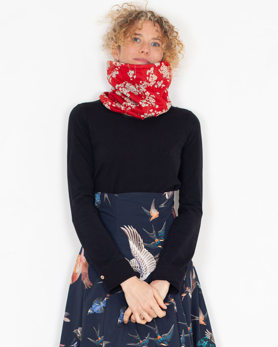 Col Japon cerisier rouge