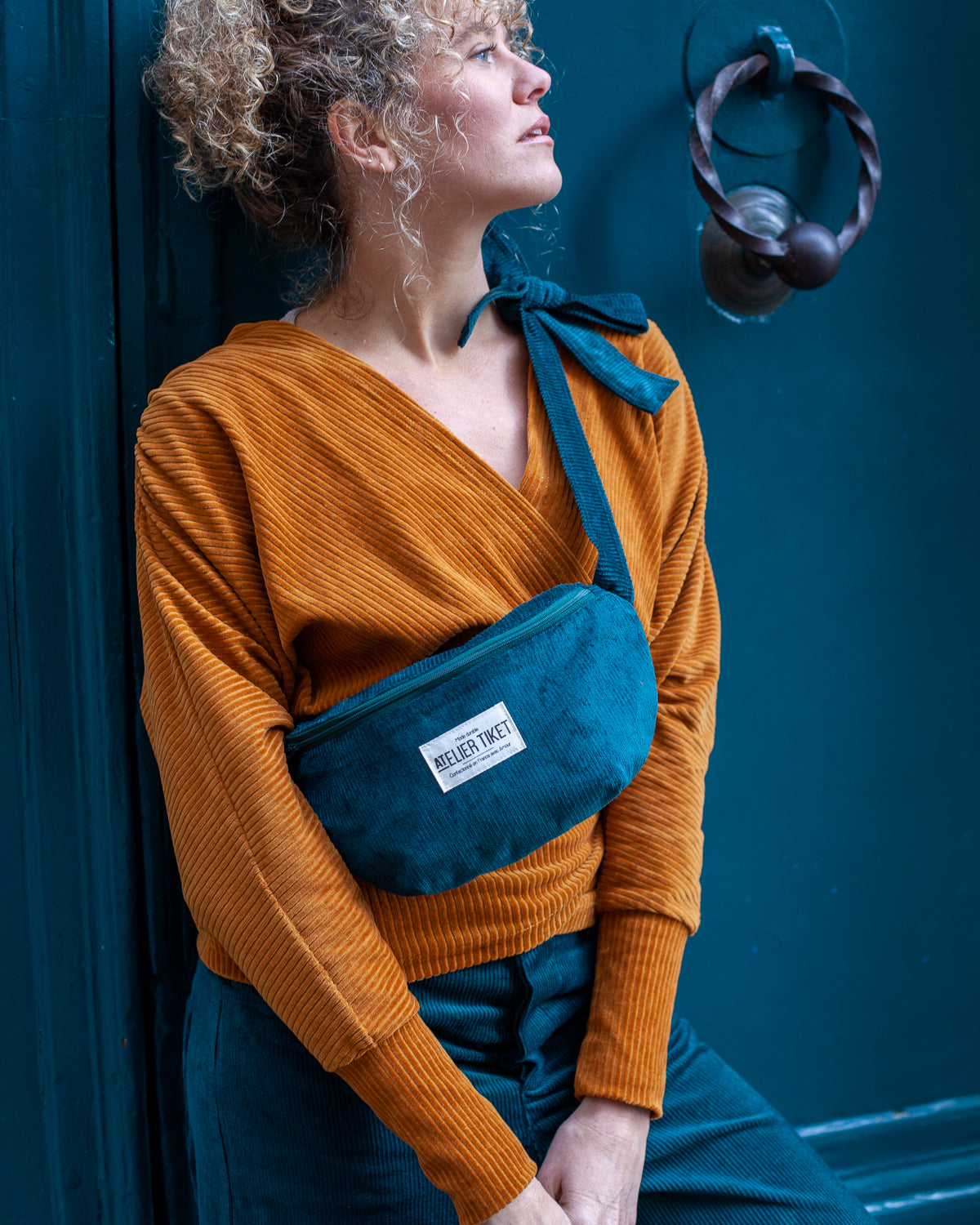 Sac Banane Velours Canard