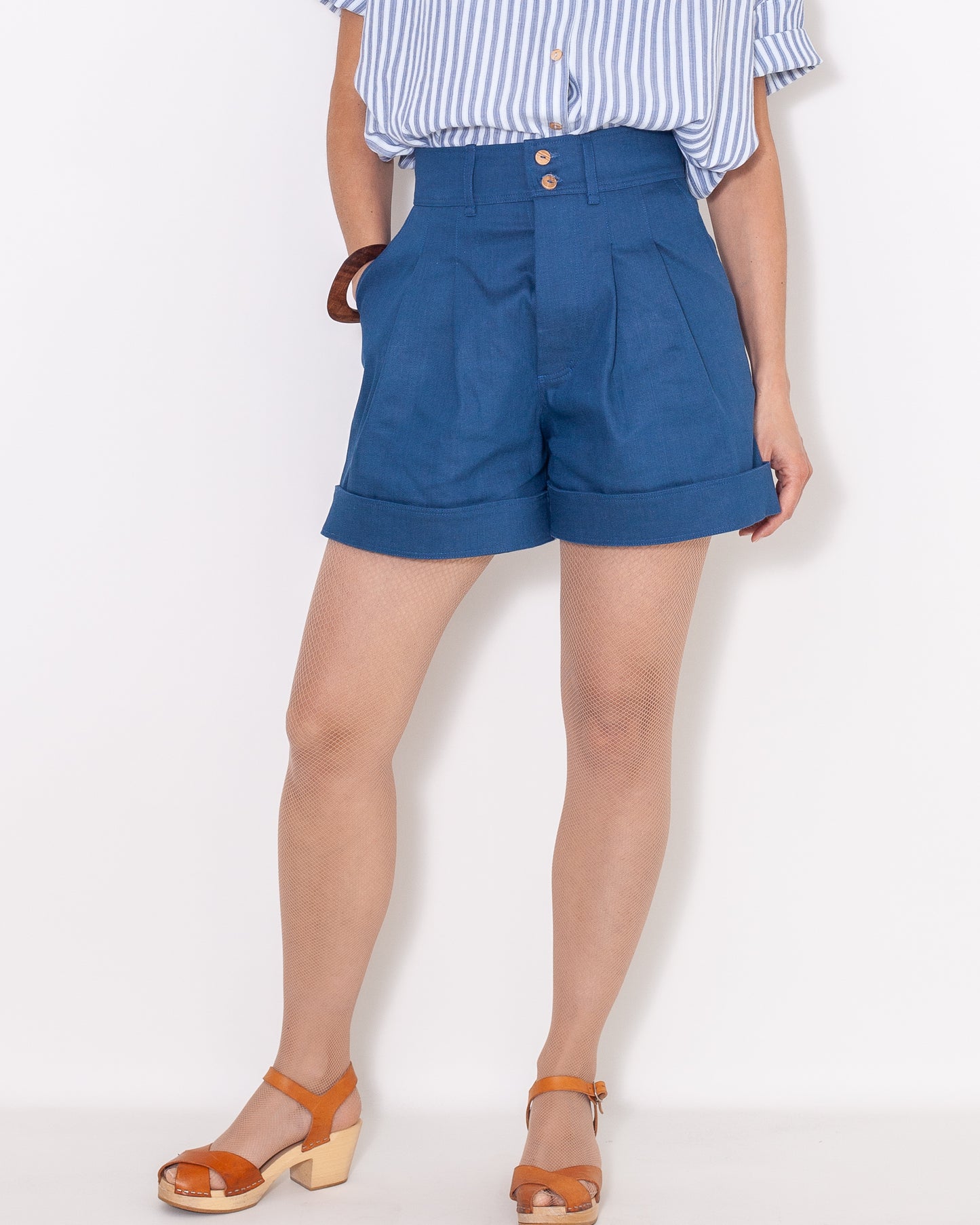 SHORT MANON Denim Turquoise UP