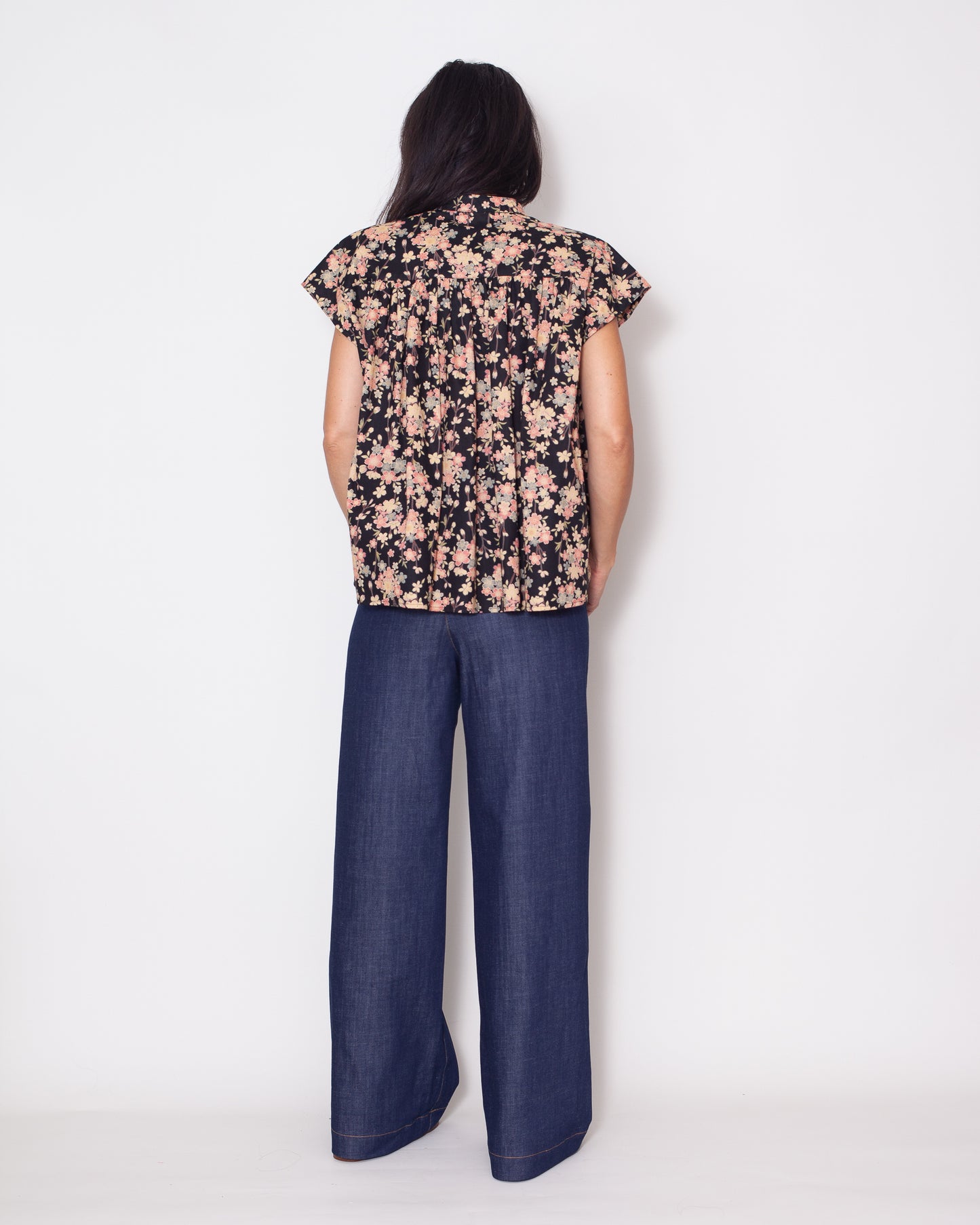 Chemise Claudine Japon prunier noir - DERNIÈRE CHANCE