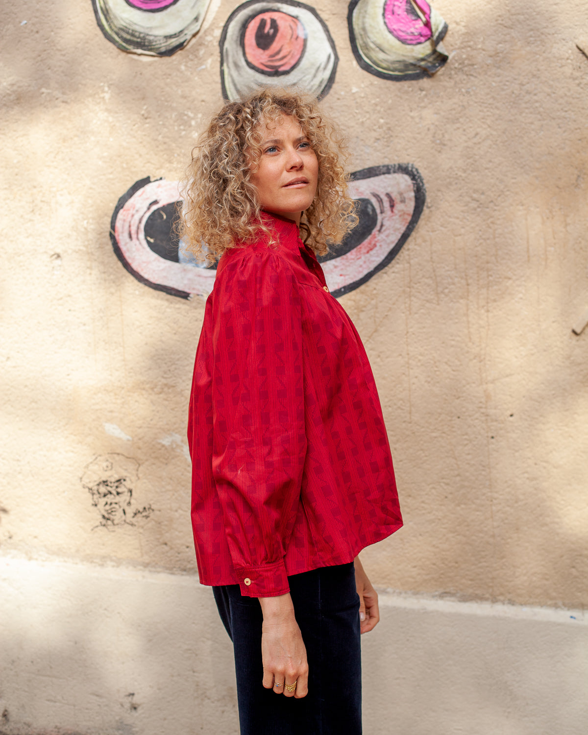 Chemise Amina rayures "Géo" - SPECIAL
