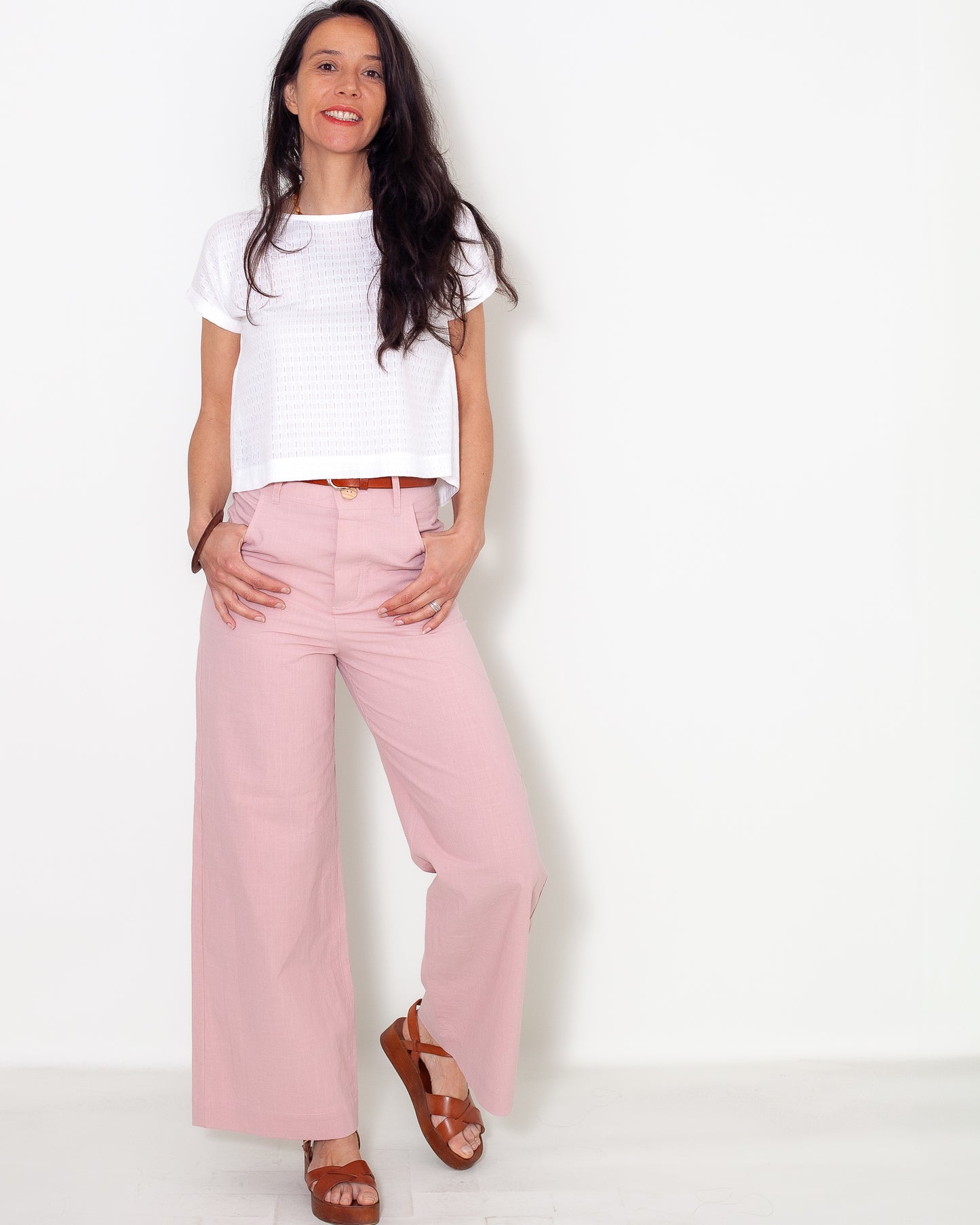 Pantalon Marinette long BIO Rose poudré