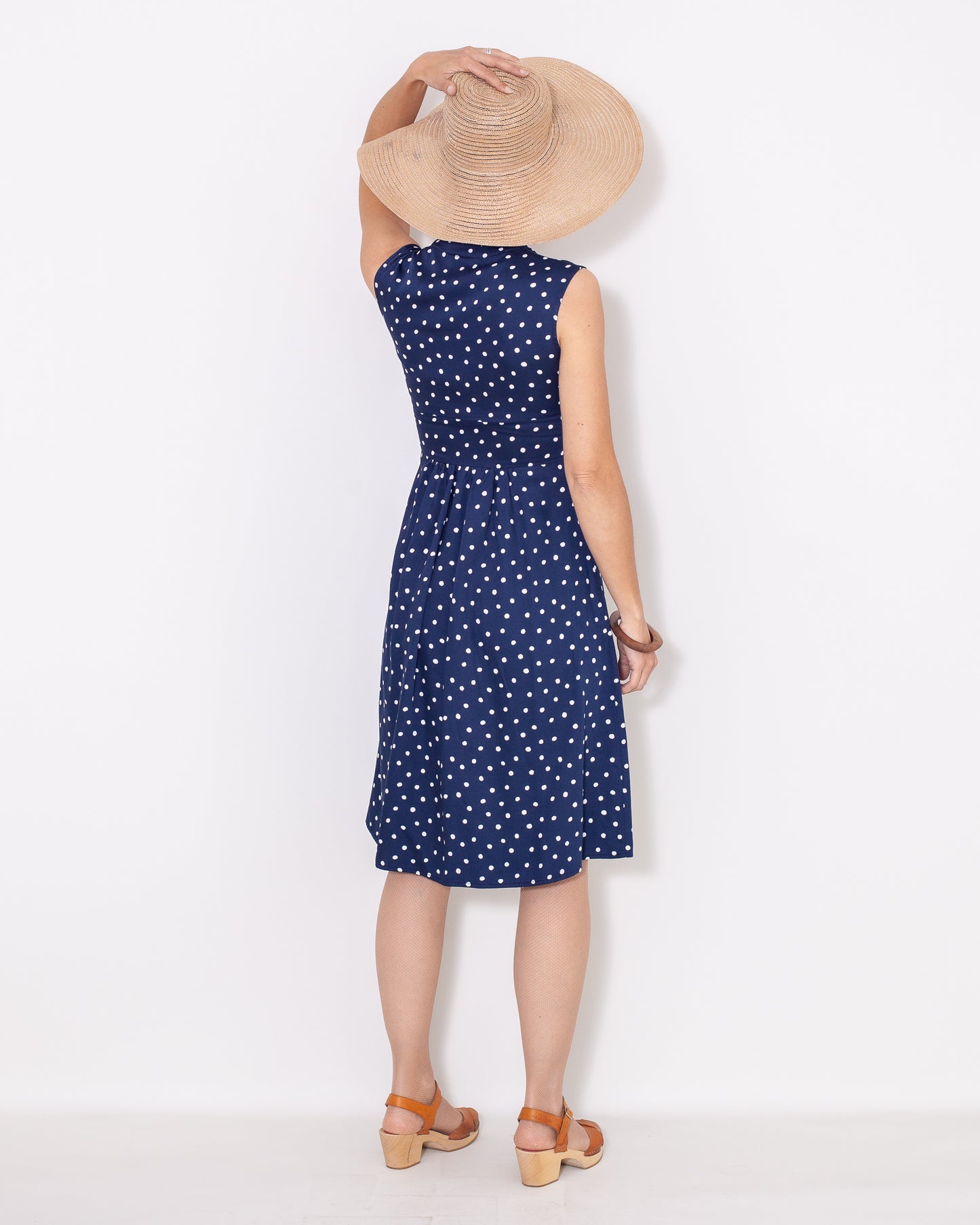Robe Carole Pois Marine