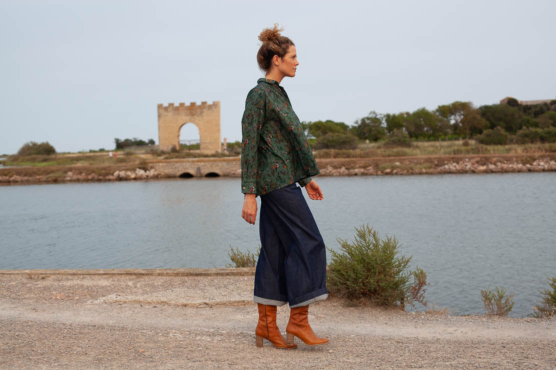 BIENTOT DE RETOUR - Chemise Marta Bio oiseaux Ginko