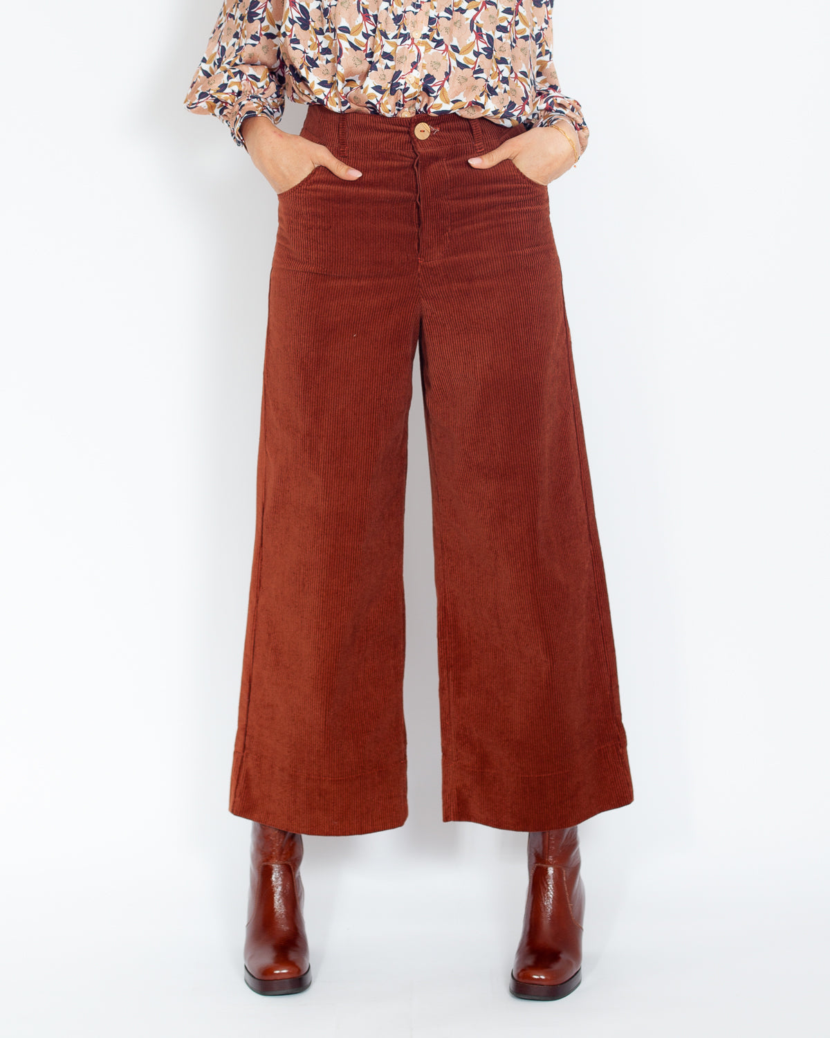 Pantalon Marinette BIO Velours Safran - PETIT DEFAUT -30%