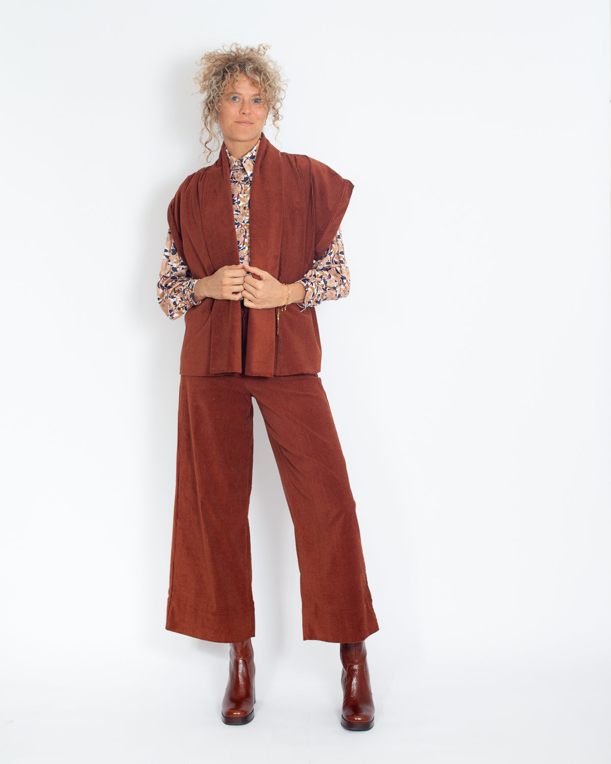 Pantalon Marinette BIO Velours Safran - PETIT DEFAUT -30%