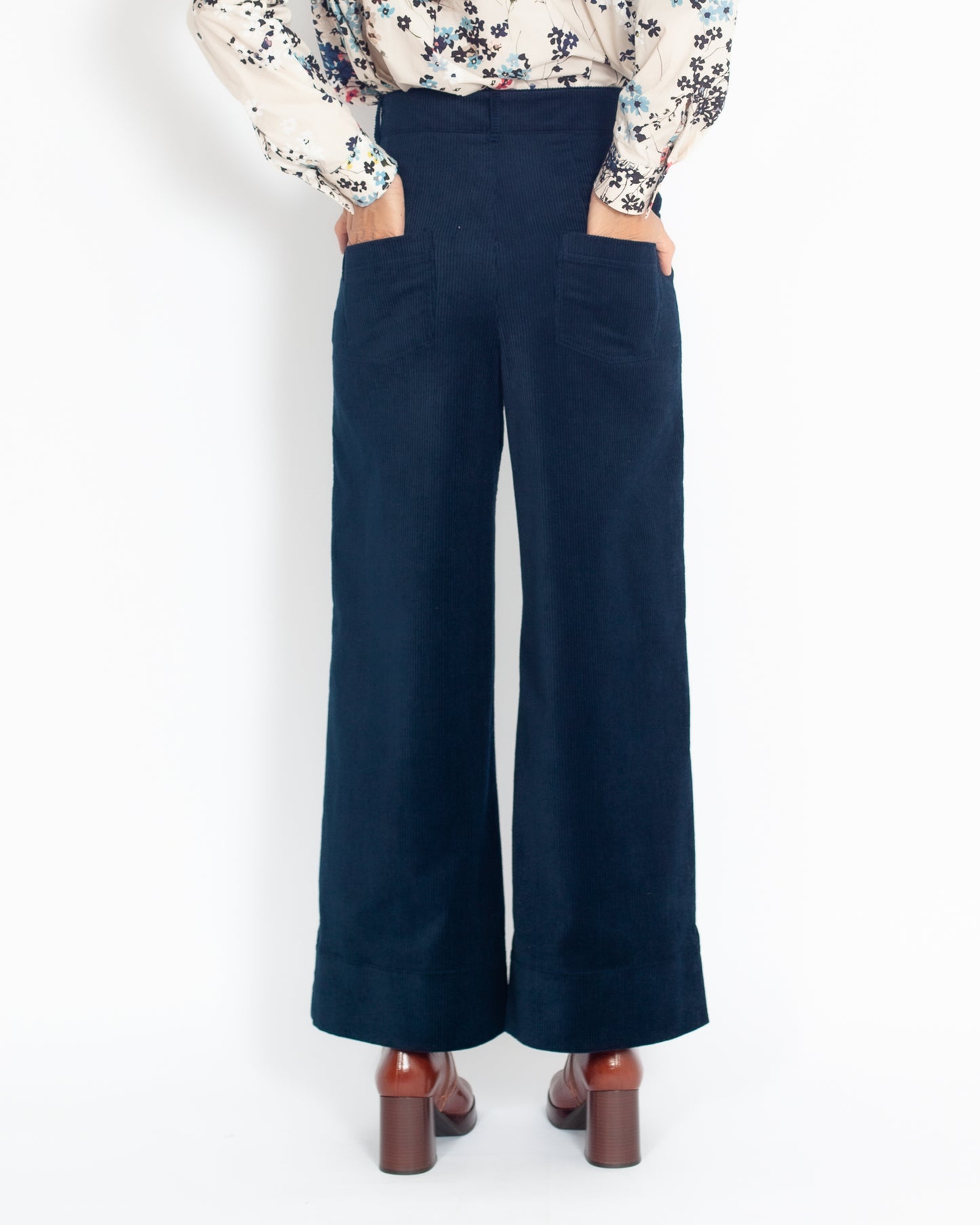 Pantalon Marinette BIO Velours Marine - PETIT DEFAUT -30%