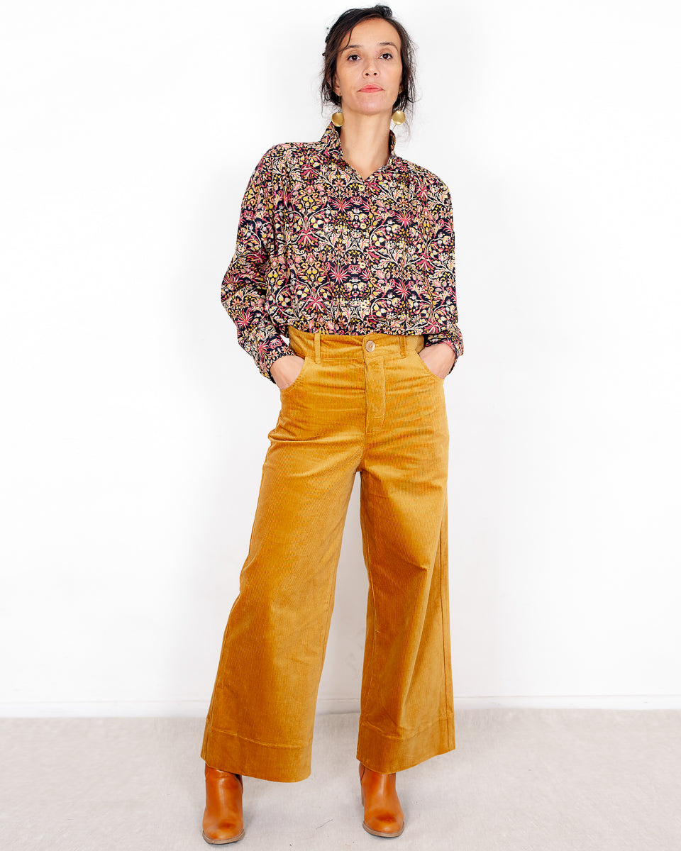 Pantalon Marinette BIO  Velours "Doré"