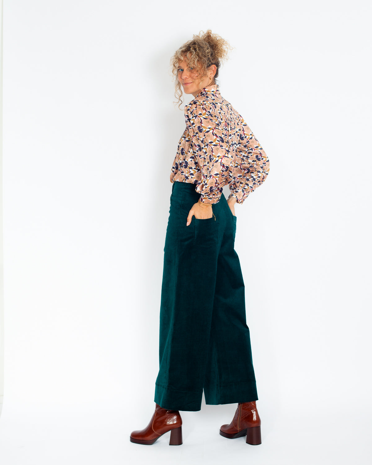 Pantalon Marinette coton BIO Velours Canard - PETIT DEFAUT -30%
