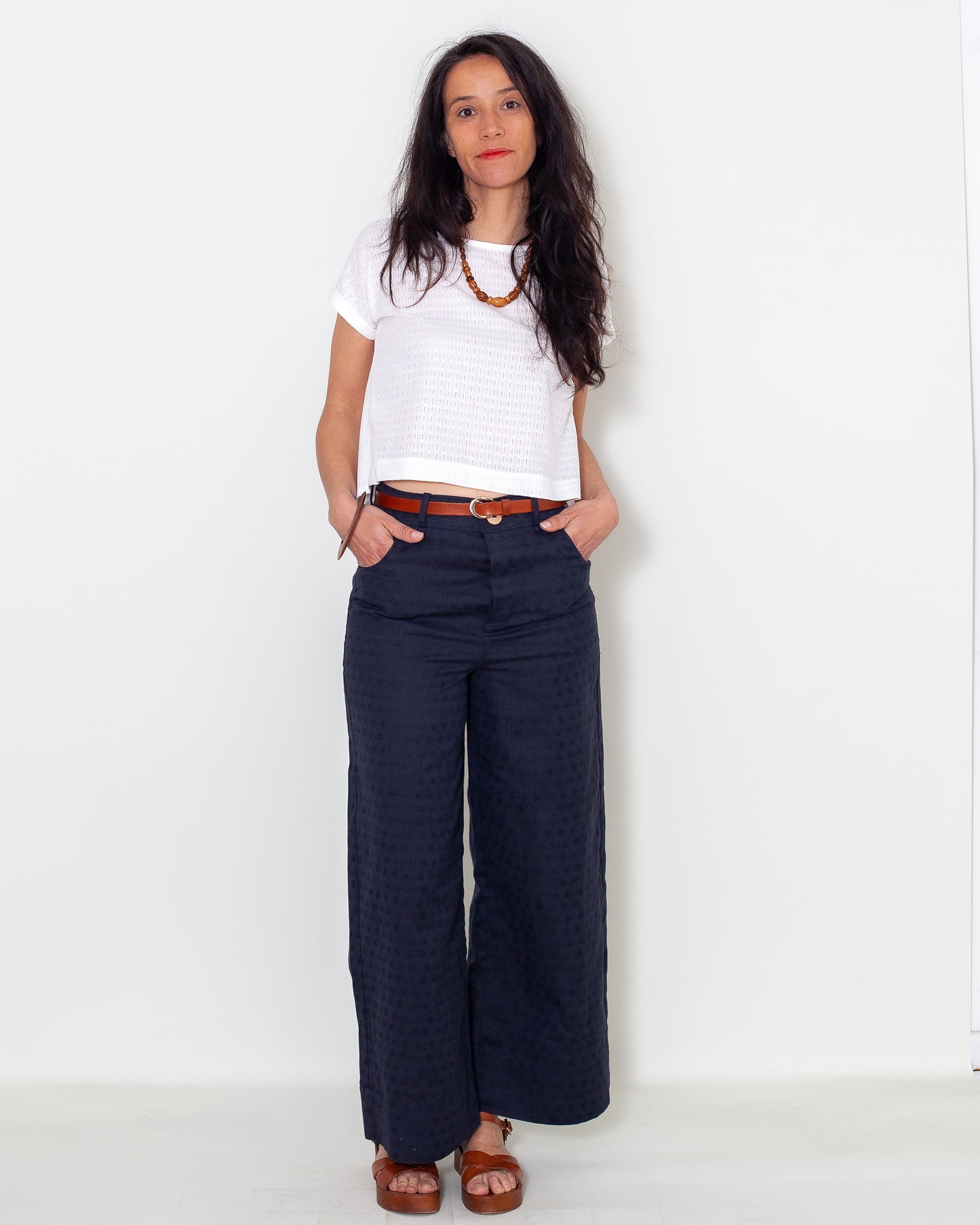 Top Leonie UP blanc graphique