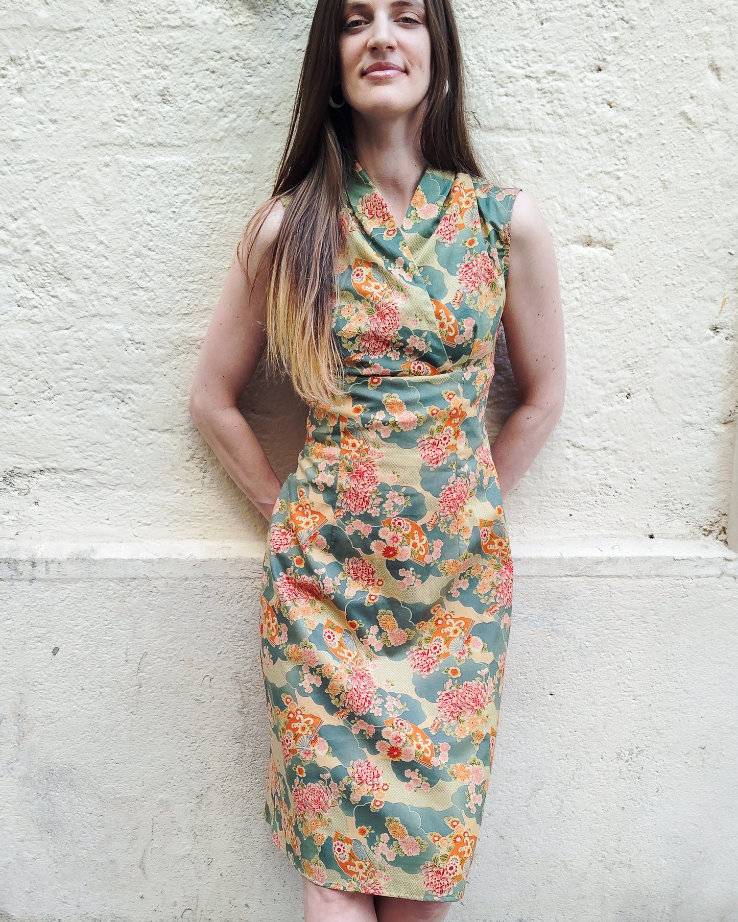 Robe Cloe Japon pivoine ciel