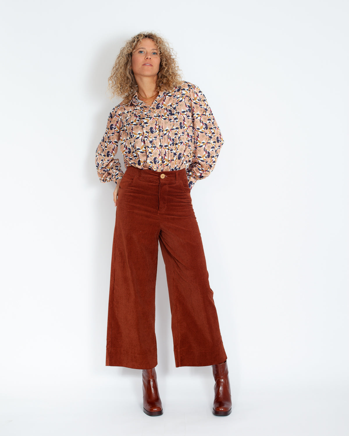 Pantalon Marinette BIO Velours Safran - PETIT DEFAUT -30%