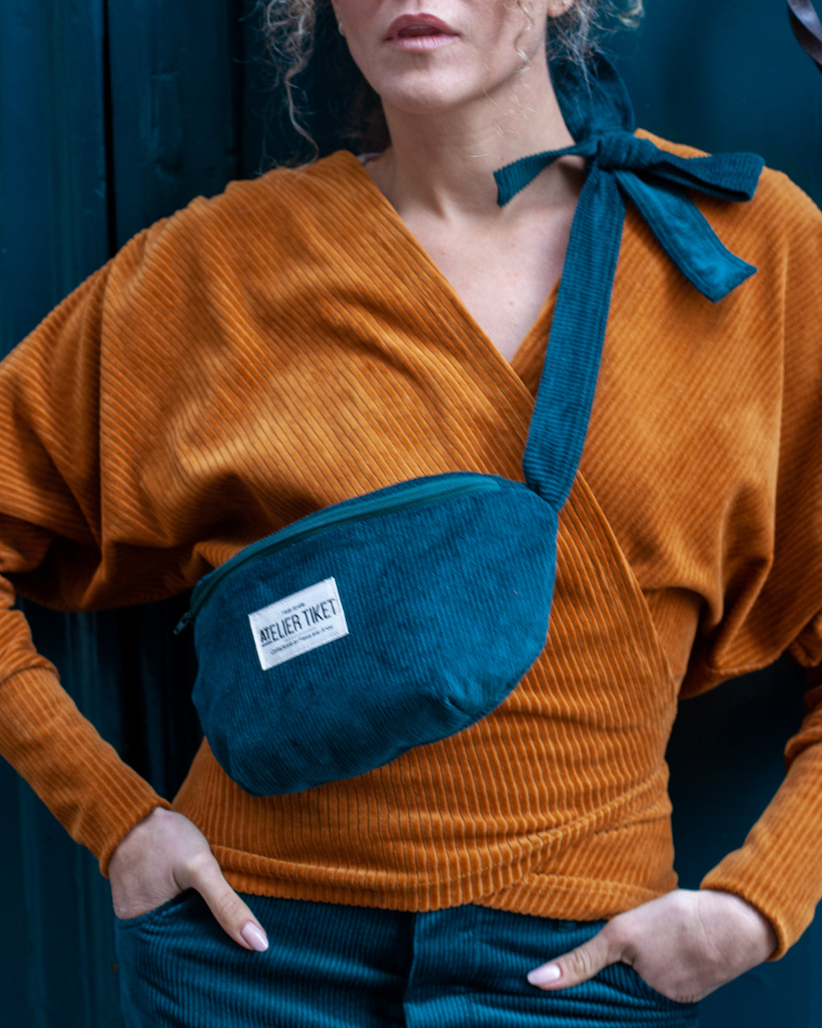 Sac Banane Velours Canard