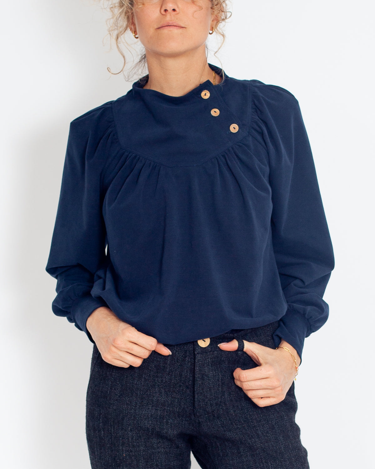 Blouse Olivia Marine - ICONIQUE