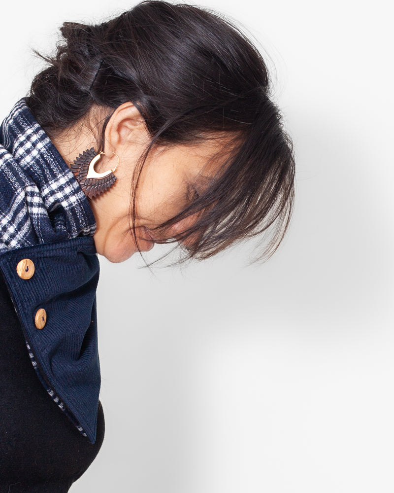 CHECHE laine velours bleu