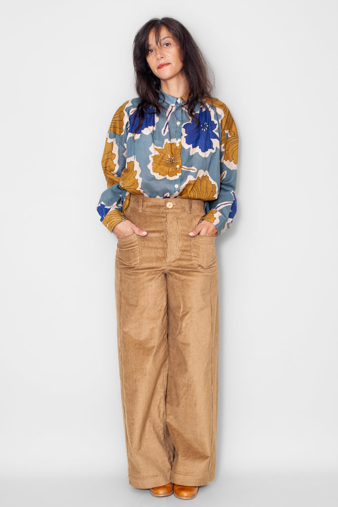 Pantalon Karine Velours Camel Bio