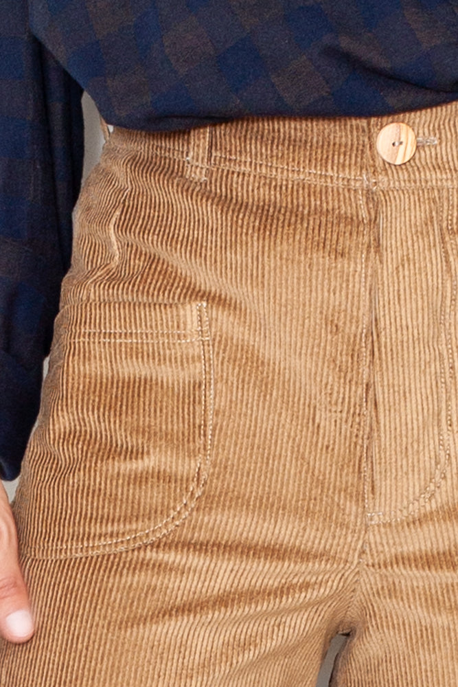 Pantalon Karine Velours Camel Bio