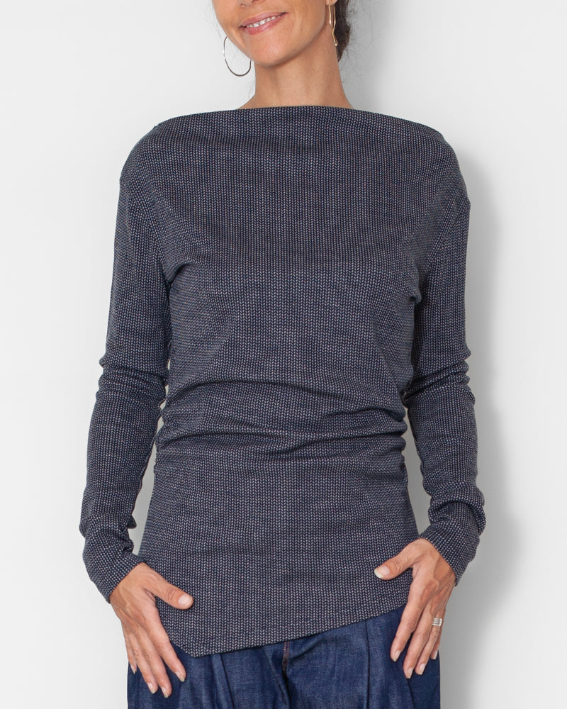 Sweat Emma Jacquard bleu