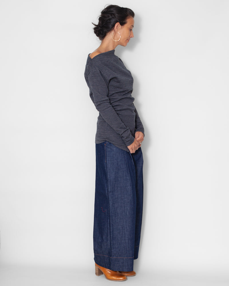 Sweat Emma Jacquard bleu