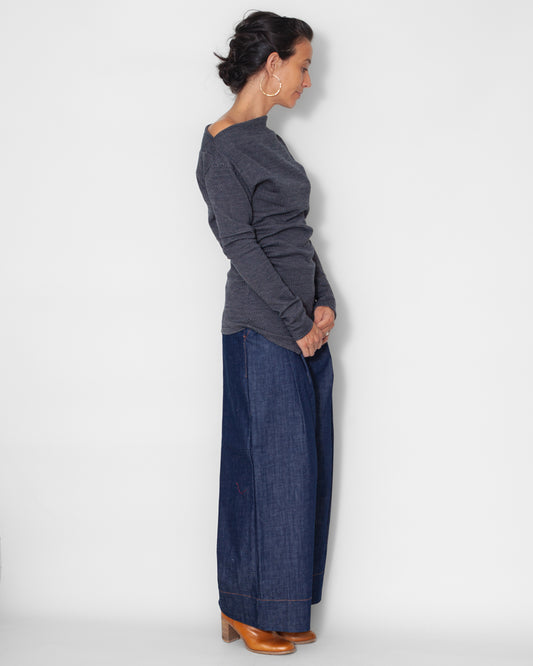 Sweat Emma Jacquard bleu