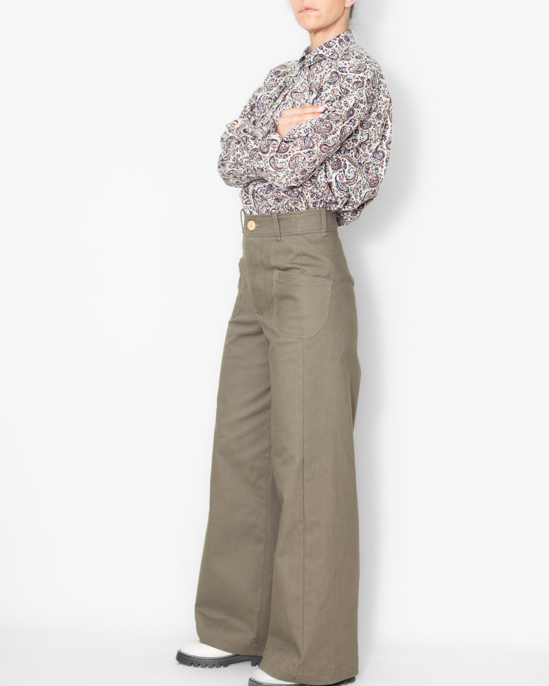 Pantalon Karine Kaki Bio